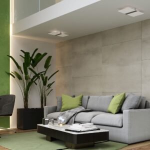 Azalia Ceiling or Wall Light - White Panel Wall Lights Great Lighting UK Ltd