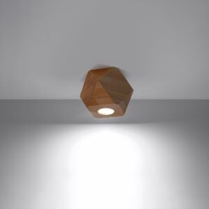 Ceiling Lamp Woody 1 Natural Wood Single Ceiling Lights Great Lighting UK Ltd