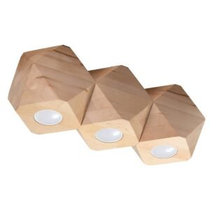 Ceiling Lamp Woody 3 Natural Wood Cluster Ceiling Lights Great Lighting UK Ltd