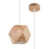 Pendant Lamp Woody Natural Wood Modern Single Pendants Great Lighting UK Ltd