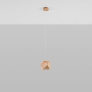 Pendant Lamp Woody Natural Wood Modern Single Pendants Great Lighting UK Ltd