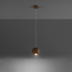 Pendant Lamp Woody Natural Wood Modern Single Pendants Great Lighting UK Ltd