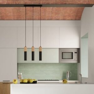 Wooden Pendant Light Pablo Three Light Black Black Pendant Lights Great Lighting UK Ltd