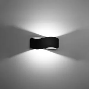 Tila 30cm Wall Light - Black Black Wall Lights Great Lighting UK Ltd
