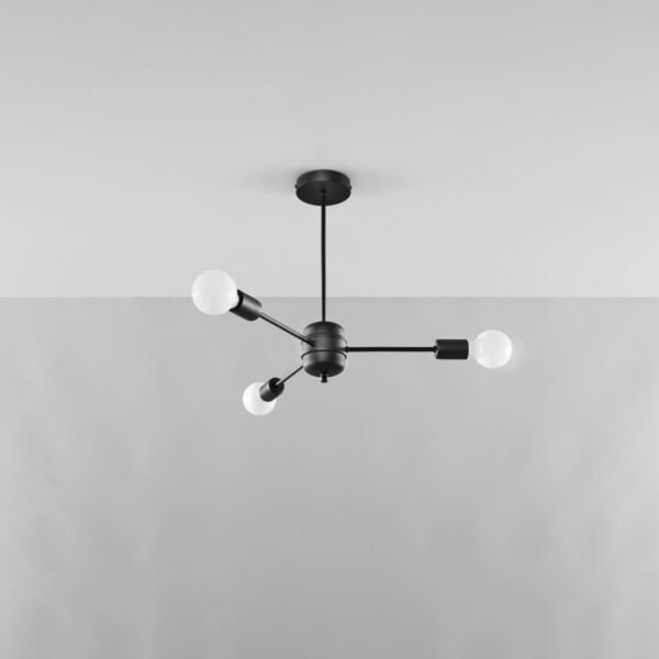 Chandelier Lango 3 Black Ceiling Chandeliers Great Lighting UK Ltd