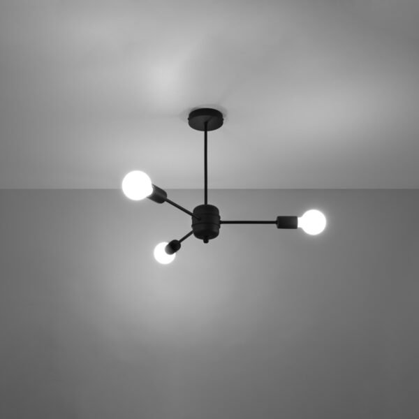 Chandelier Lango 3 Black Ceiling Chandeliers Great Lighting UK Ltd