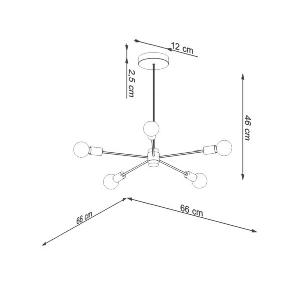Chandelier Lango 5 Black Ceiling Chandeliers Great Lighting UK Ltd