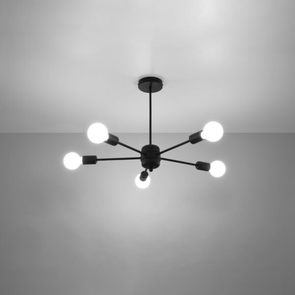 Chandelier Lango 5 Black Ceiling Chandeliers Great Lighting UK Ltd
