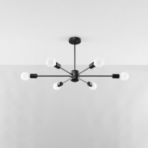 Chandelier Lango 6 Black Ceiling Chandeliers Great Lighting UK Ltd