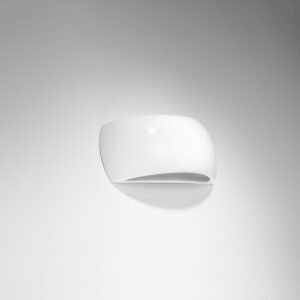 Varnished Wall Lamp Pontius White Gloss Box Wall Lights Great Lighting UK Ltd