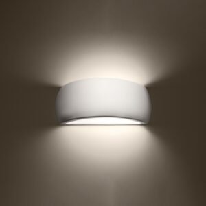 Varnished Wall Lamp Pontius White Gloss Box Wall Lights Great Lighting UK Ltd