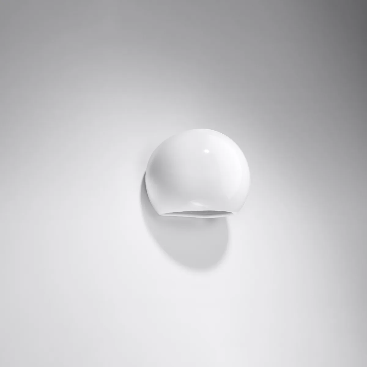 Ceramic Wall Light Globe White Gloss Contemporary Ceramic Lighting Great Lighting UK Ltd
