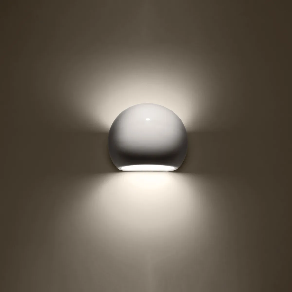 Ceramic Wall Light Globe White Gloss Contemporary Ceramic Lighting Great Lighting UK Ltd
