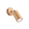 Wall Lamp Zeke Oak Single Wall Lights Great Lighting UK Ltd