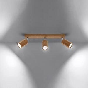 Ceiling Lamp Zeke 3 Oak Track Lighting Great Lighting UK Ltd
