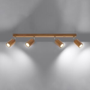 Ceiling Lamp Zeke 4 Oak Track Lighting Great Lighting UK Ltd