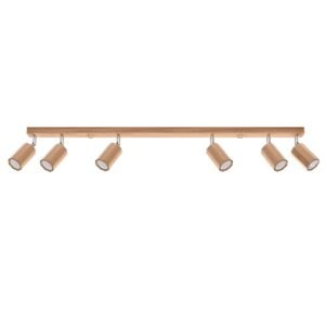 Ceiling Lamp Zeke 6 Oak Track Lighting Great Lighting UK Ltd