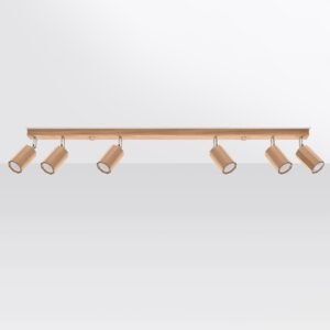 Ceiling Lamp Zeke 6 Oak Track Lighting Great Lighting UK Ltd