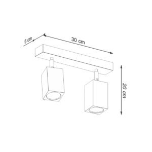 Ceiling Lamp Keke 2 Oak Track Lighting Great Lighting UK Ltd