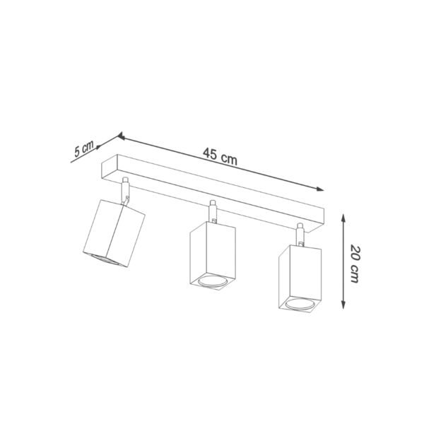 Ceiling Lamp Keke 3 Oak - Image 4