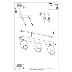 Ceiling Lamp Keke 3 Oak Track Lighting Great Lighting UK Ltd