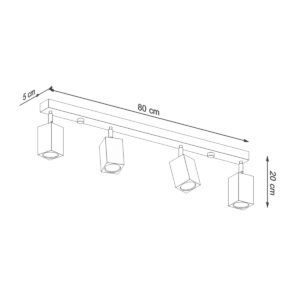 Ceiling Lamp Keke 4 Oak Track Lighting Great Lighting UK Ltd