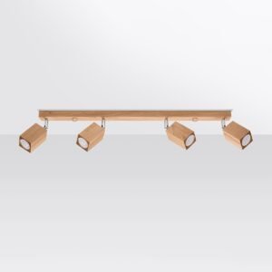 Ceiling Lamp Keke 4 Oak Track Lighting Great Lighting UK Ltd