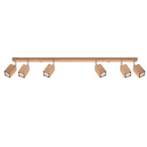 Ceiling Lamp Keke 6 Oak Track Lighting Great Lighting UK Ltd