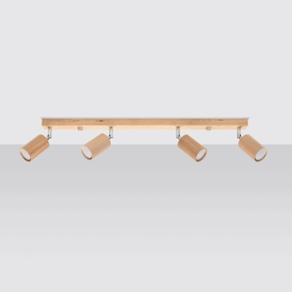 Ceiling Lamp Berg 4 Natural Wood - Image 2