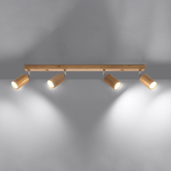 Ceiling Lamp Berg 4 Natural Wood - Image 3