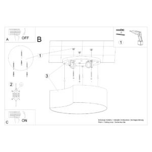 Ceiling Lamp Circle 1 White Large Ceiling Lights Great Lighting UK Ltd