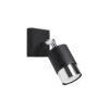 Wall Lamp Nero Black / Chrome Single Wall Lights Great Lighting UK Ltd