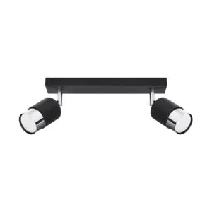 Ceiling Lamp Nero Two Light Black / Chrome 2 Light Spotlight Great Lighting UK Ltd