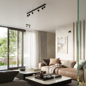 Ceiling Lamp Nero 2 Black / Chrome Track Lighting Great Lighting UK Ltd