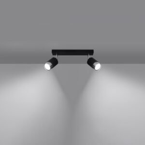 Ceiling Lamp Nero 2 Black / Chrome Track Lighting Great Lighting UK Ltd