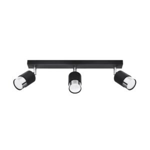 Ceiling Lamp Nero 3 Black / Chrome Kitchen Track Lighting Great Lighting UK Ltd