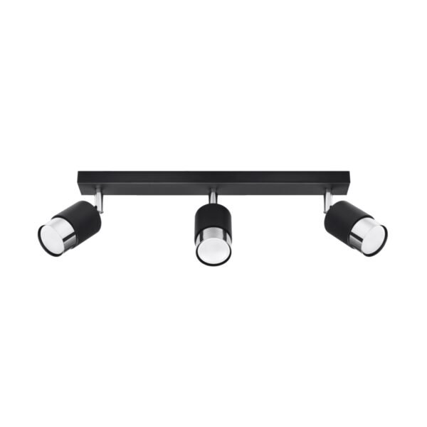 Ceiling Lamp Nero 3 Black/chrome