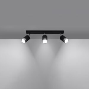 Ceiling Lamp Nero 3 Black / Chrome Kitchen Track Lighting Great Lighting UK Ltd