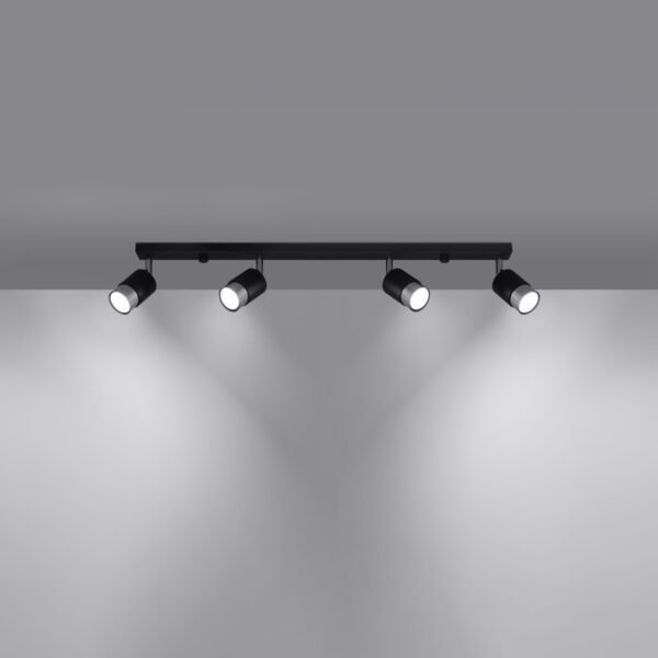 Ceiling Lamp Nero 4 Black/chrome - Image 3