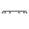 Ceiling Lamp Nero 6 Black / Chrome Track Lighting Great Lighting UK Ltd