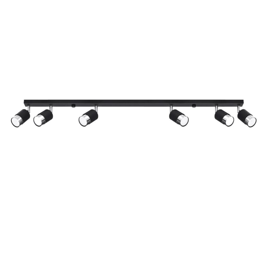 Ceiling Lamp Nero Six Light Black / Chrome
