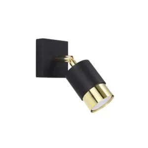 Wall Lamp Nero Black / Gold Black - Gold - Copper Lights Great Lighting UK Ltd