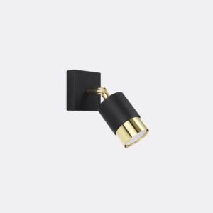 Wall Lamp Nero Black / Gold Black - Gold - Copper Lights Great Lighting UK Ltd