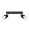 Ceiling Lamp Nero 2 Black / Gold Track Lighting Great Lighting UK Ltd