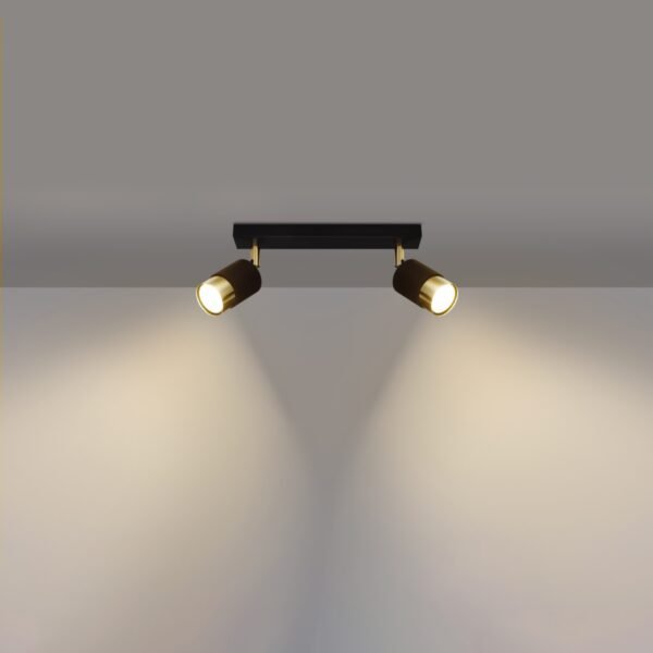 Ceiling Lamp Nero 2 Black/golden - Image 3