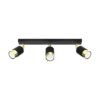 Ceiling Lamp Nero 3 Black / Gold Track Lighting Great Lighting UK Ltd
