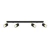 Ceiling Lamp Nero 4 Black / Gold Track Lighting Great Lighting UK Ltd