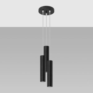 Pendant Lamp Lagos 3p Black Multi Pendants Great Lighting UK Ltd