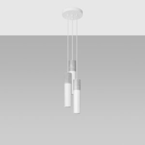 Pendant Lamp Borgio 3p White Multi Pendants Great Lighting UK Ltd