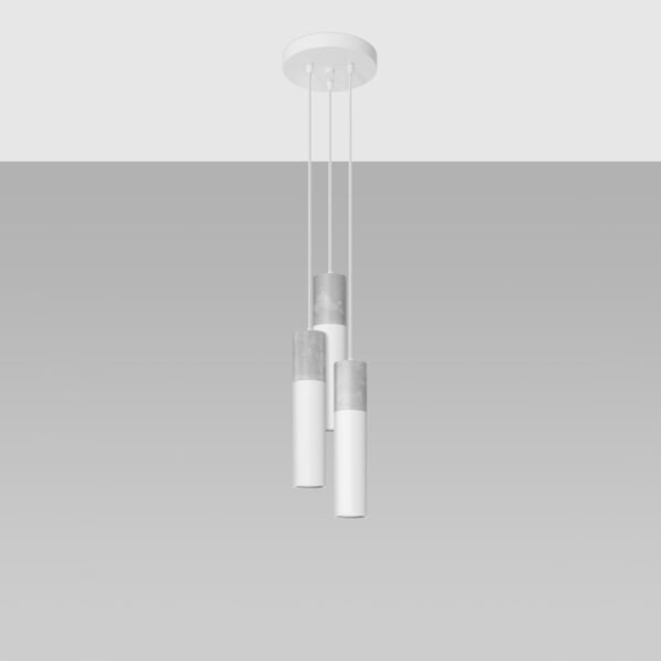 Pendant Lamp Borgio 3p White Modern Pendant Lights Great Lighting UK Ltd